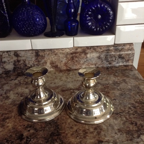 International Silverplate Candlestick Holder Set - Picture 1 of 2